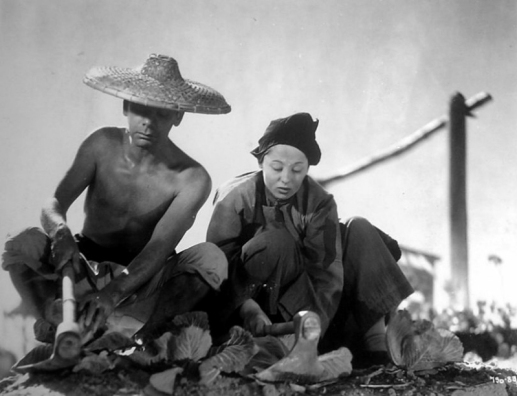 The Good Earth - Wang Lung and O-Lan on the farm.