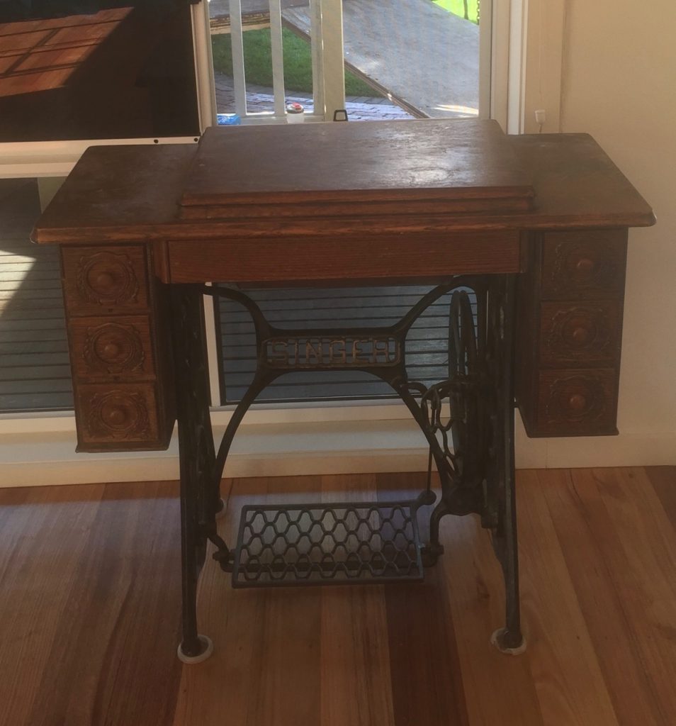 1020's (I think) treadle Singer sewing machine.