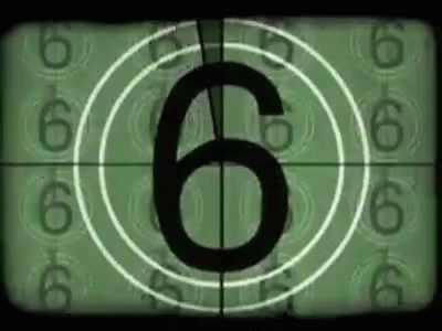 Countdown on the beginning of old films.