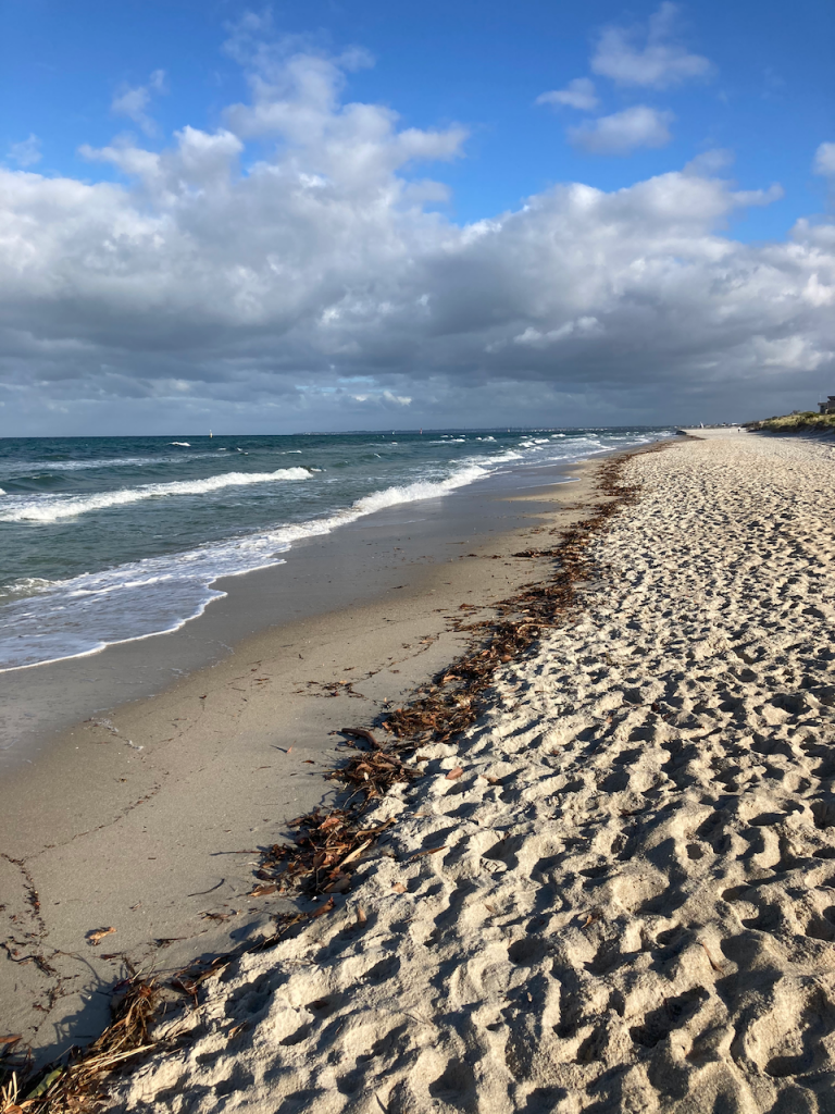 Empty beach.