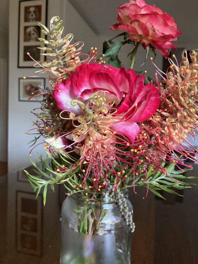 Flowers in a jar. :)