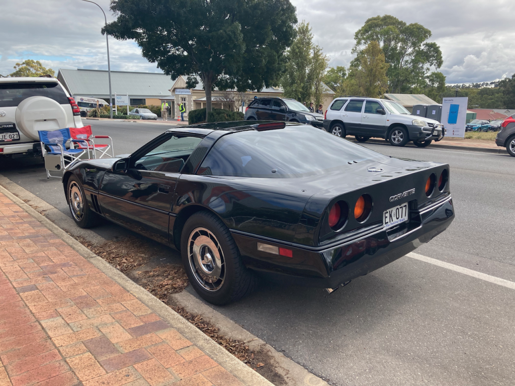 Black corvette.